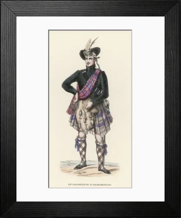 Framed Print : Scottish Highland Dress