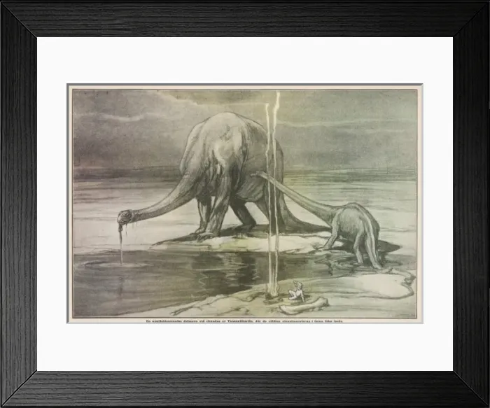 Framed Print : Dinosaur / Tanganyika 1925 Framed Print : Dinosaur / Tanganyika 1925