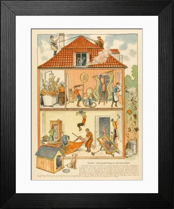 Framed Print : Spring Cleaning / 1925 Framed Print : Spring Cleaning / 1925