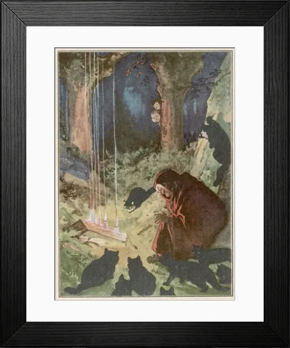 Framed Print : Witch Working Spells Framed Print : Witch Working Spells