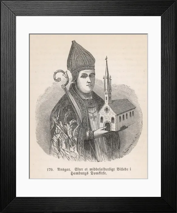 Framed Print : ANSGAR Norwegian bishop Framed Print : ANSGAR Norwegian bishop