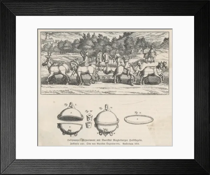 Framed Print : Science / Guericke Framed Print : Science / Guericke