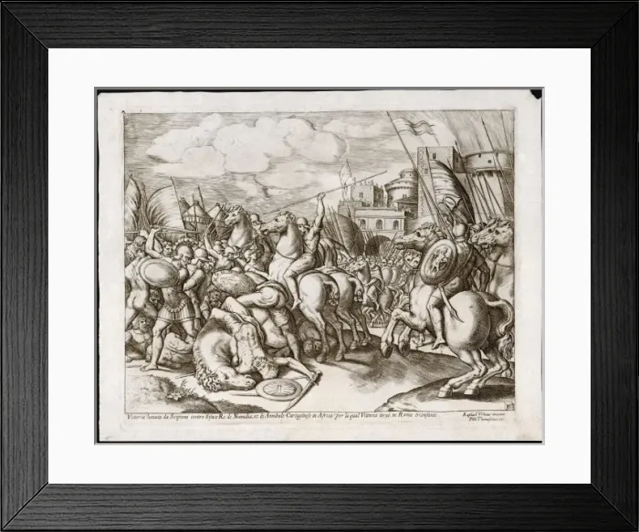 Framed Print : Punic Wars: Zama Battle Framed Print : Punic Wars: Zama Battle