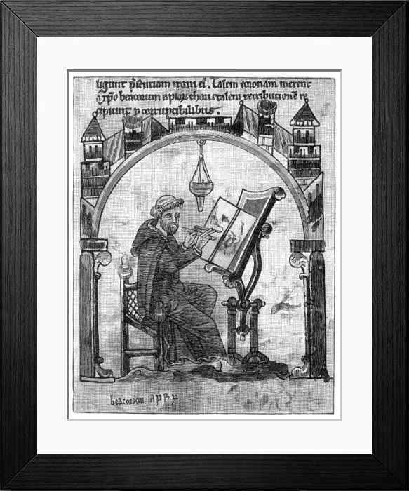 Framed Print : Monk Copyists Framed Print : Monk Copyists