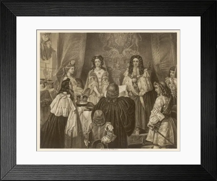 Framed Print : William & Mary Crowned Framed Print : William & Mary Crowned