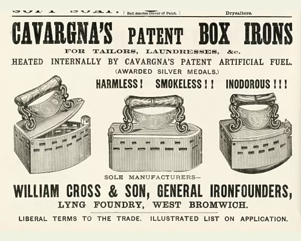 Box Irons Advert  /  1888