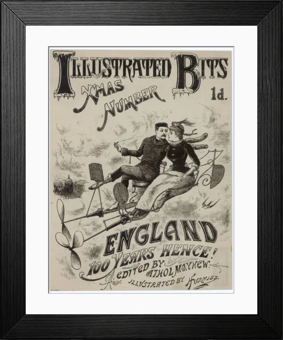 Framed Print : Airborne Lovers 1890 Framed Print : Airborne Lovers 1890