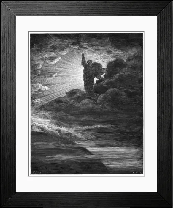 Framed Print : God Creates Light / Dore Framed Print : God Creates Light / Dore