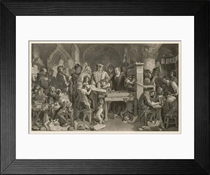 Framed Print : Caxton and Edward IV Framed Print : Caxton and Edward IV