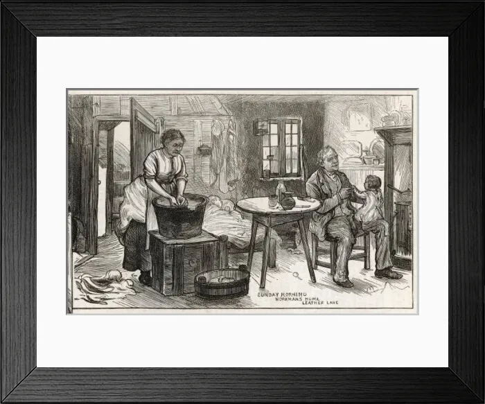Framed Print : Social Scenes / C19 Slums Framed Print : Social Scenes / C19 Slums