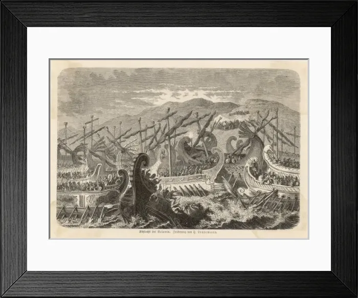 Framed Print : Salamis - Persian Defeat Framed Print : Salamis - Persian Defeat