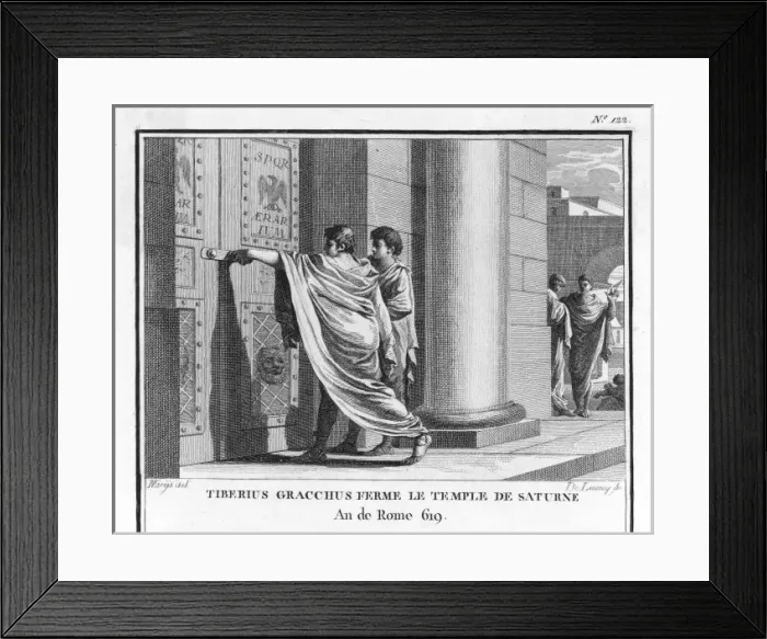 Framed Print : Gracchus Closes Temple Framed Print : Gracchus Closes Temple