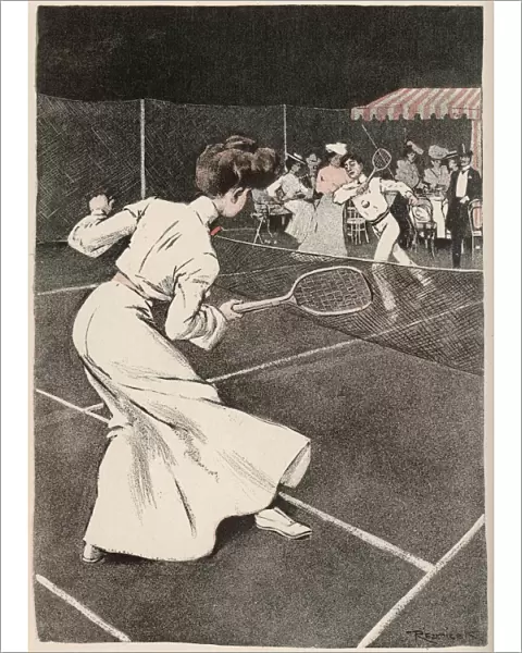 Woman Plays Tennis 1903