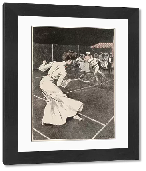 Woman Plays Tennis 1903
