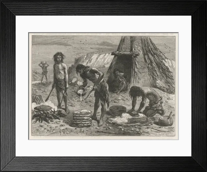 Framed Print : Primitive Bread Making Framed Print : Primitive Bread Making