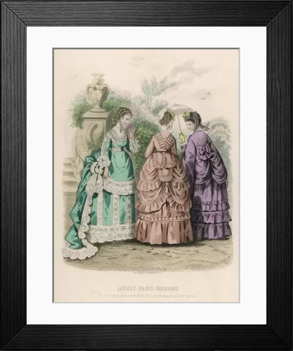 Framed Print : Costume August 1869 Framed Print : Costume August 1869