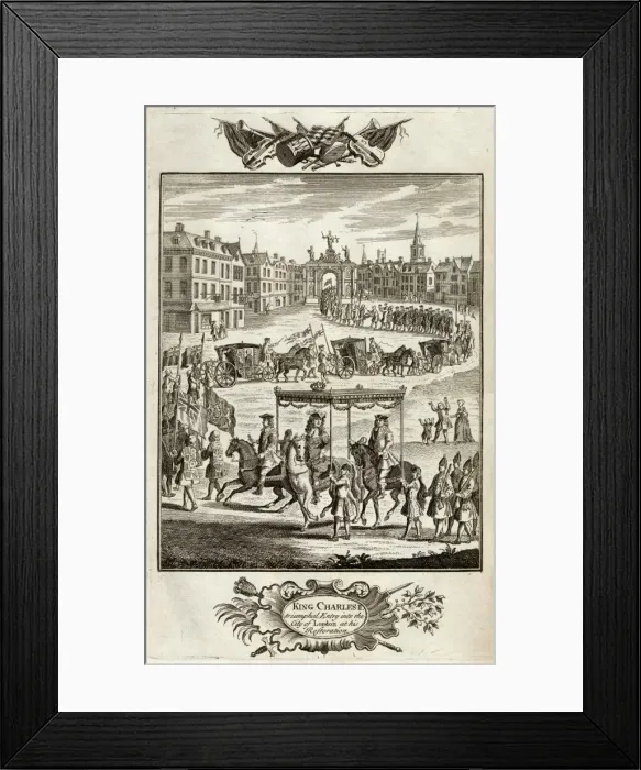 Framed Print : The Restoration May 1660 Framed Print : The Restoration May 1660