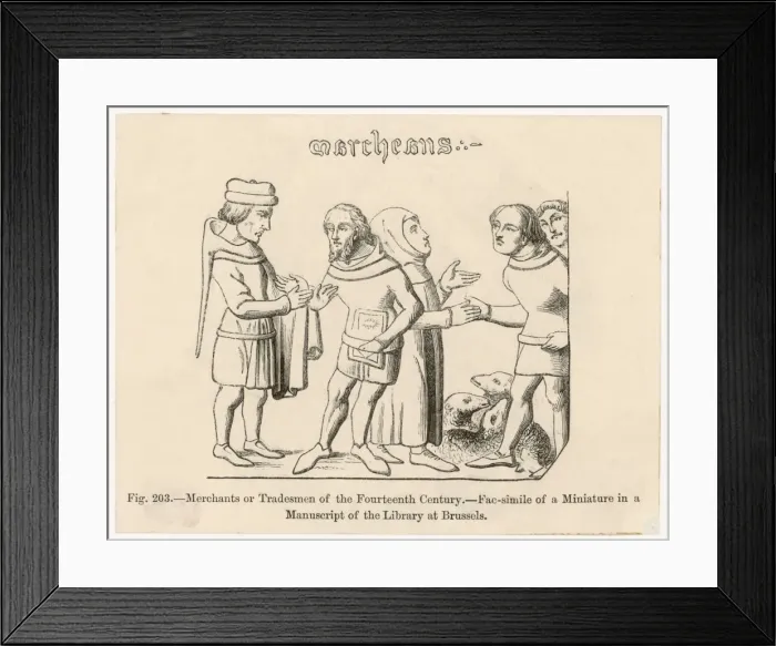 Framed Print : Merchants and Tradesmen Framed Print : Merchants and Tradesmen
