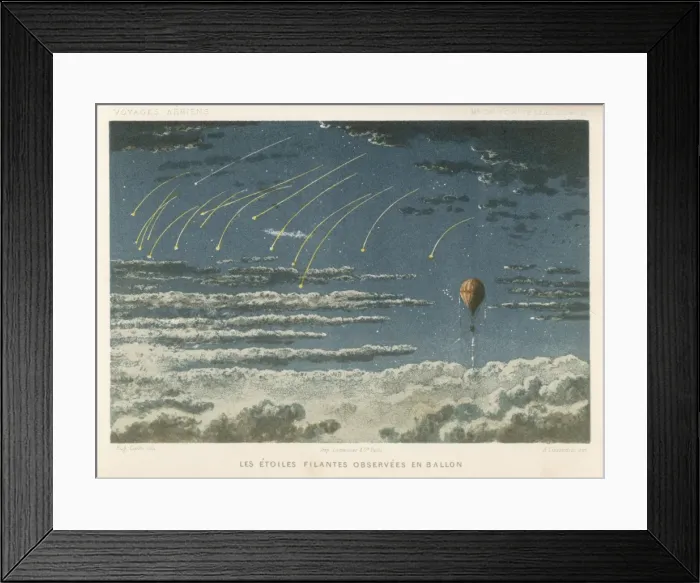 Framed Print : Balloon & Meteor Shower Framed Print : Balloon & Meteor Shower