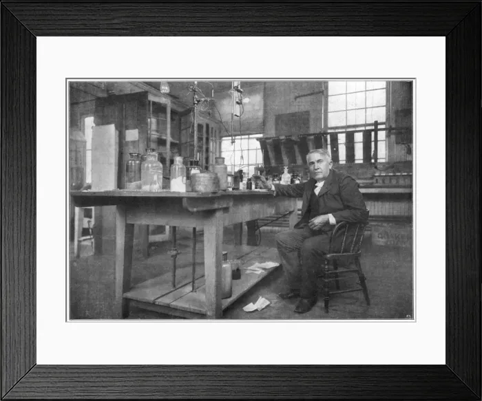 Framed Print : Thomas Edison / Ilz Ft Framed Print : Thomas Edison / Ilz Ft