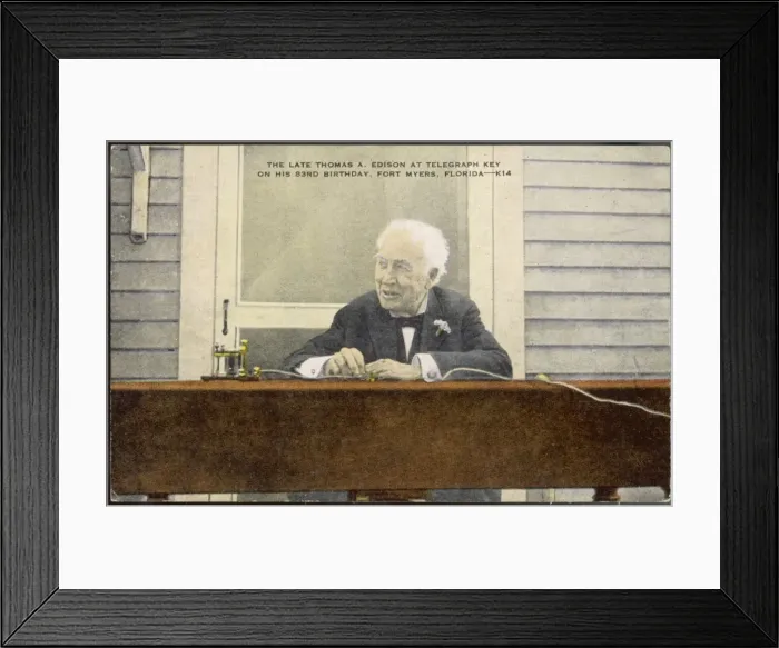 Framed Print : Thomas Alva Edison Framed Print : Thomas Alva Edison