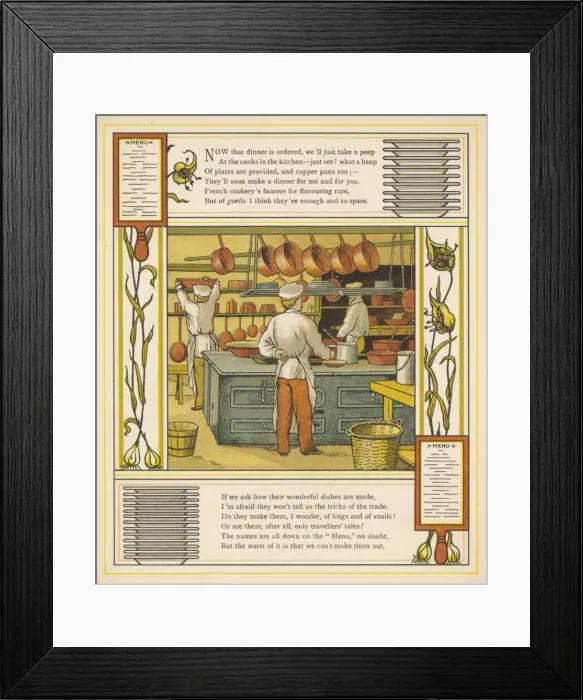 Framed Print : French Hotel Kitchen Framed Print : French Hotel Kitchen
