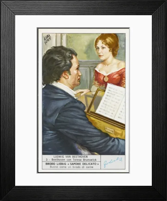 Framed Print : Beethoven / Liebig Card 3 Framed Print : Beethoven / Liebig Card 3