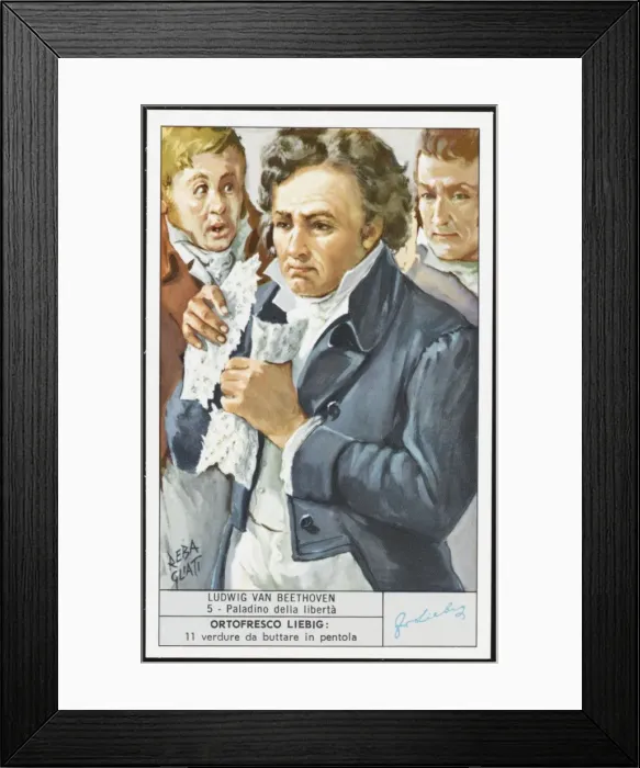 Framed Print : Beethoven / Liebig Card 5 Framed Print : Beethoven / Liebig Card 5