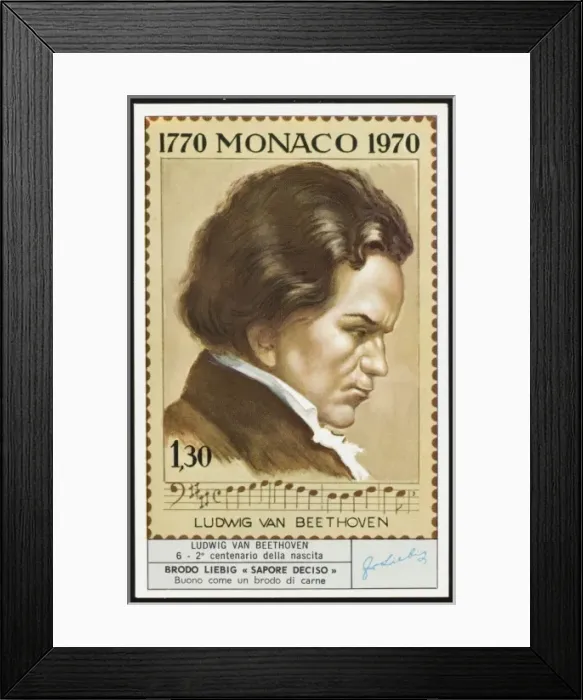 Framed Print : Beethoven / Liebig Card 6 Framed Print : Beethoven / Liebig Card 6
