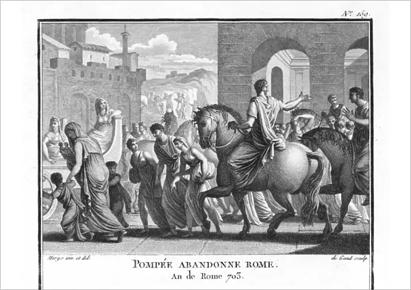 Pompeius Flees Rome