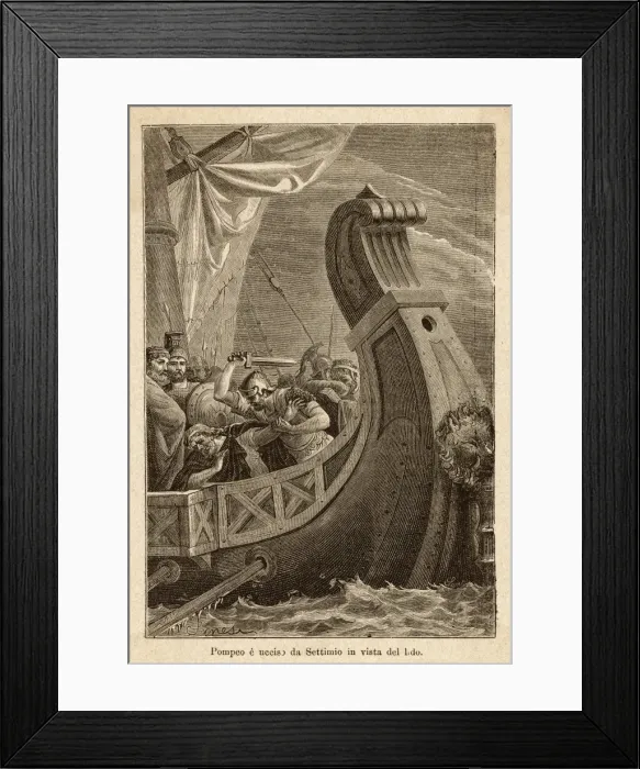 Framed Print : Pompeius Murdered Framed Print : Pompeius Murdered