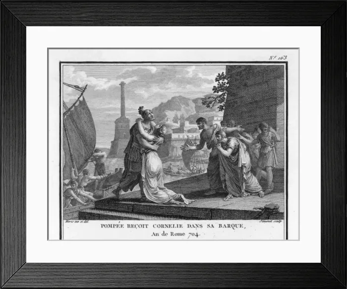 Framed Print : Pompeius Joined by Wife Framed Print : Pompeius Joined by Wife