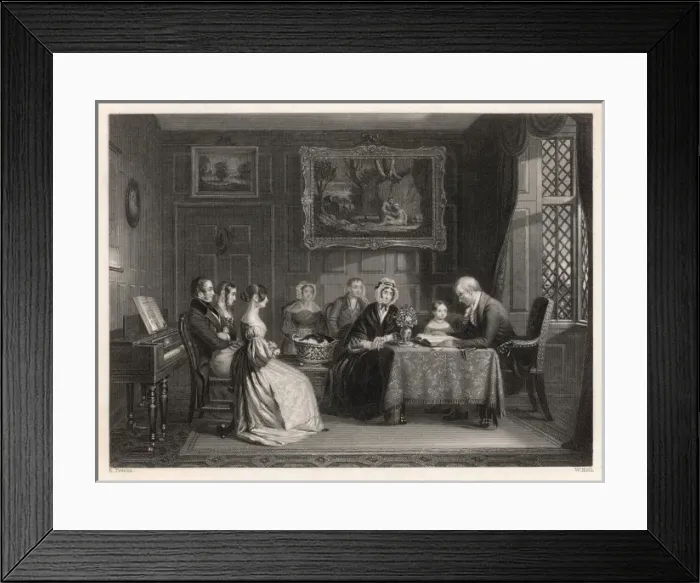 Framed Print : Family / Bible Reading Framed Print : Family / Bible Reading
