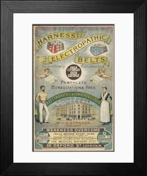 Framed Print : Advert / Electro Belts Framed Print : Advert / Electro Belts