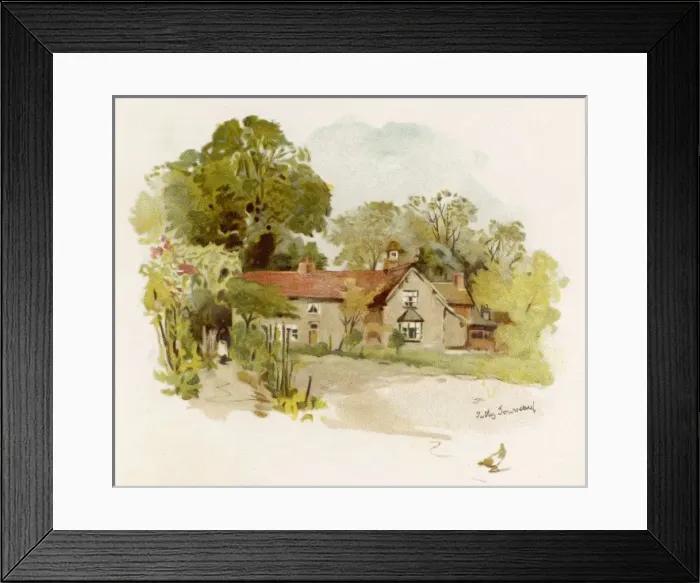 Framed Print : George Eliot / Arbury Farm Framed Print : George Eliot / Arbury Farm