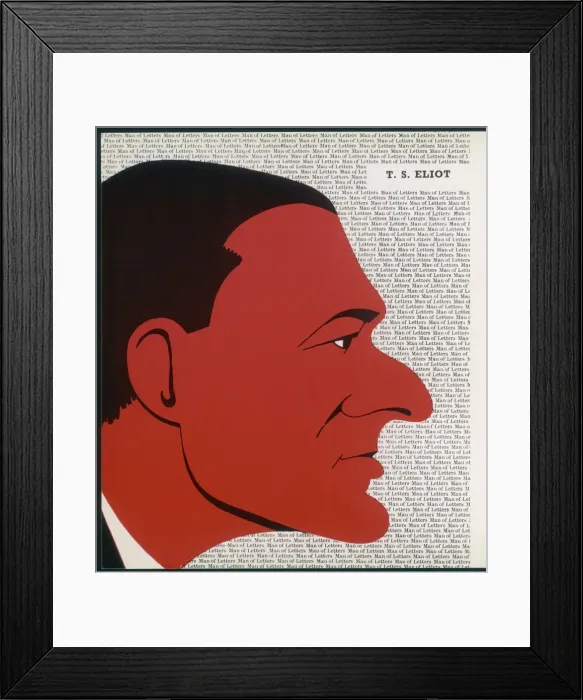 Framed Print : T. s. Eliot / Courier Satire Framed Print : T. s. Eliot / Courier Satire