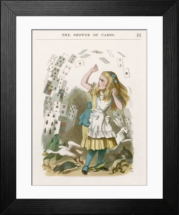 Framed Print : Caroll / Alice & Cards Framed Print : Caroll / Alice & Cards
