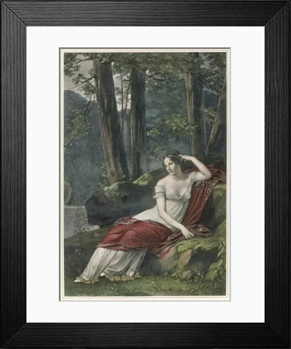 Framed Print : JOSEPHINE, empress of France, in the park at Malmaison Framed Print : JOSEPHINE, empress of France, in the park at Malmaison