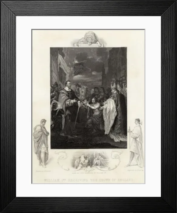 Framed Print : William Receives Crown Framed Print : William Receives Crown