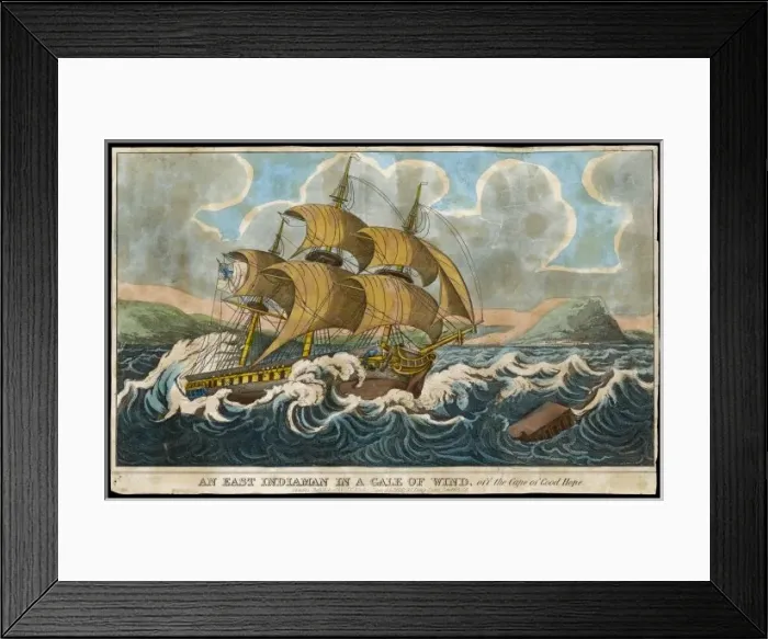 Framed Print : East Indiaman in Gale Framed Print : East Indiaman in Gale