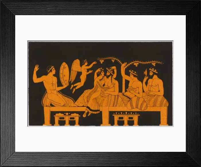 Framed Print : Greek Banquet, Courtesan Framed Print : Greek Banquet, Courtesan