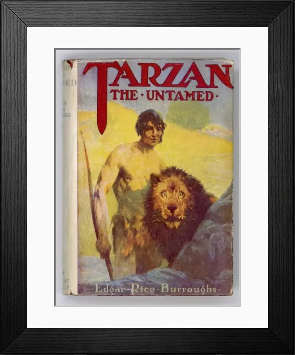 Framed Print : Tarzan & Lion / Untamed Framed Print : Tarzan & Lion / Untamed