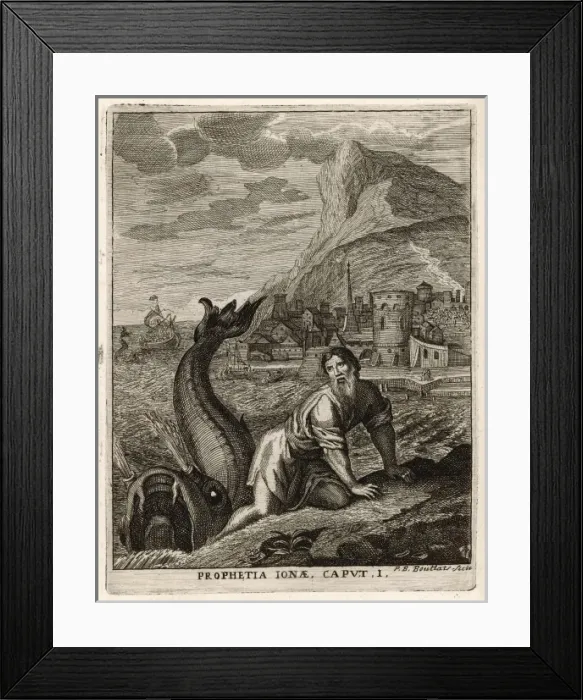 Framed Print : Jonah + Whale Framed Print : Jonah + Whale
