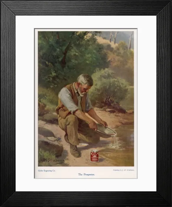 Framed Print : A Gold Prospector Framed Print : A Gold Prospector