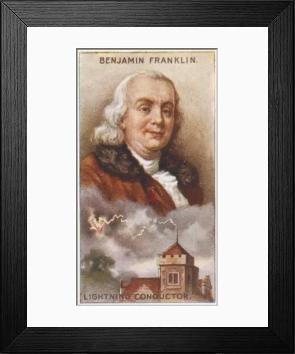 Framed Print : B. Franklin / Cig. Card Framed Print : B. Franklin / Cig. Card