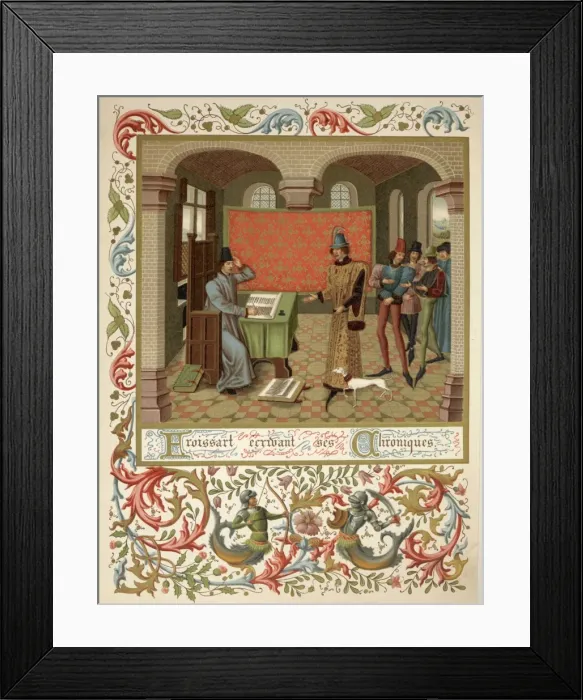 Framed Print : Jean Froissart / Writing Framed Print : Jean Froissart / Writing