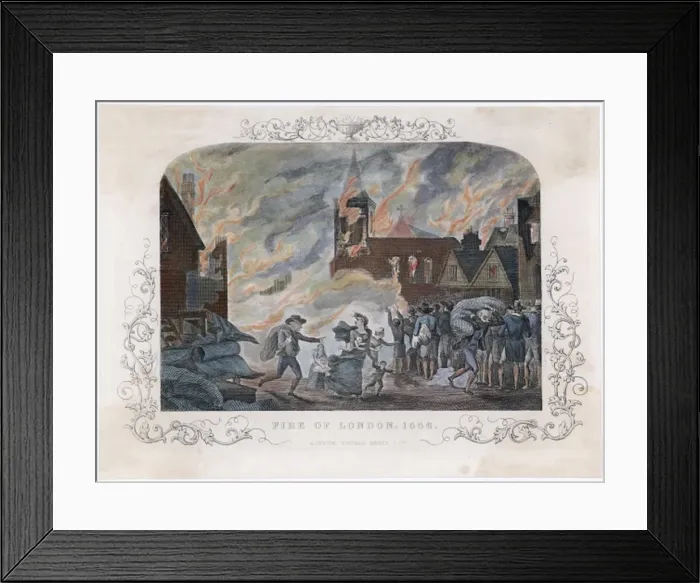 Framed Print : Great Fire of London Framed Print : Great Fire of London