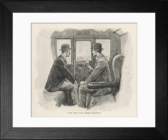 Framed Print : Holmes / Watson / Train / C19 Framed Print : Holmes / Watson / Train / C19