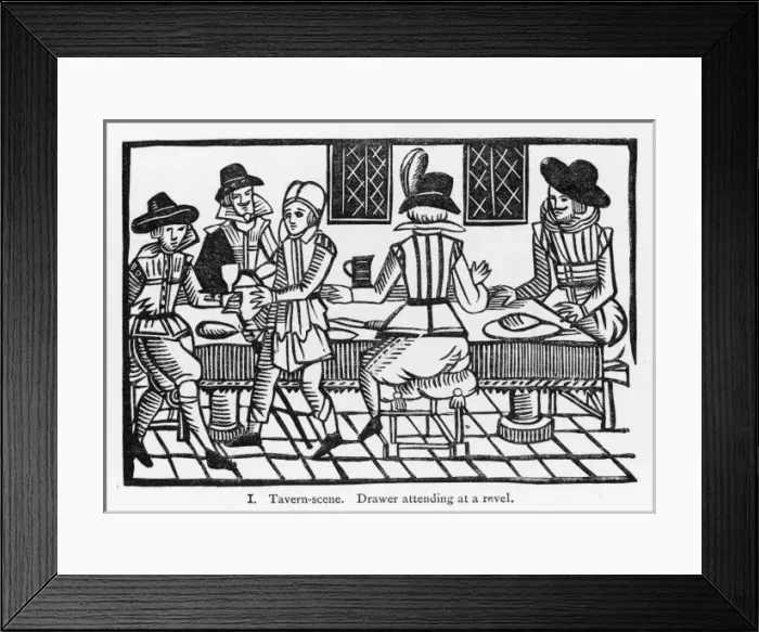 Framed Print : Tavern Drinking C1620 Framed Print : Tavern Drinking C1620