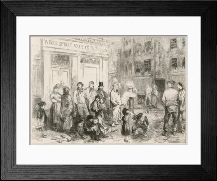 Framed Print : Pub Opening Time 1856 Framed Print : Pub Opening Time 1856